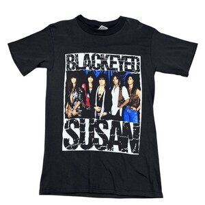 Vintage 90s Blackeyed Susan Hair Metal Black T-Shirt Size Medium
